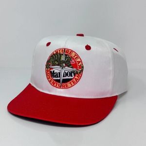 Vtg 90s Marlboro Adventure Team Snap Back White R… - image 1